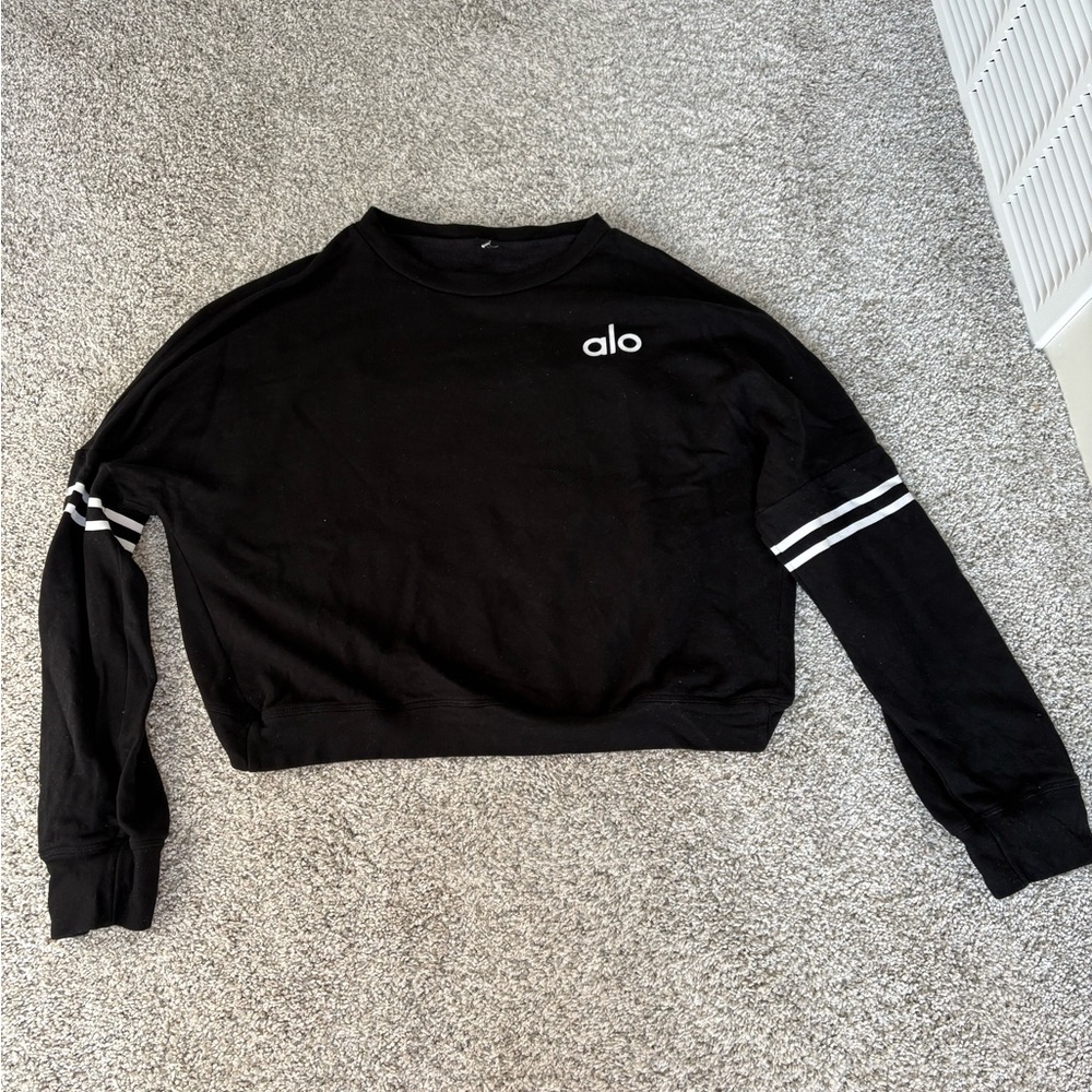 ALO Yoga Women's Black Crew Neck Sweater